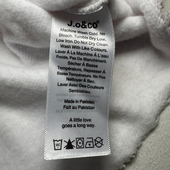 J.o&co crop hoodie sweatshirt white/pink tie-dye size G/L - Picture 5 of 7